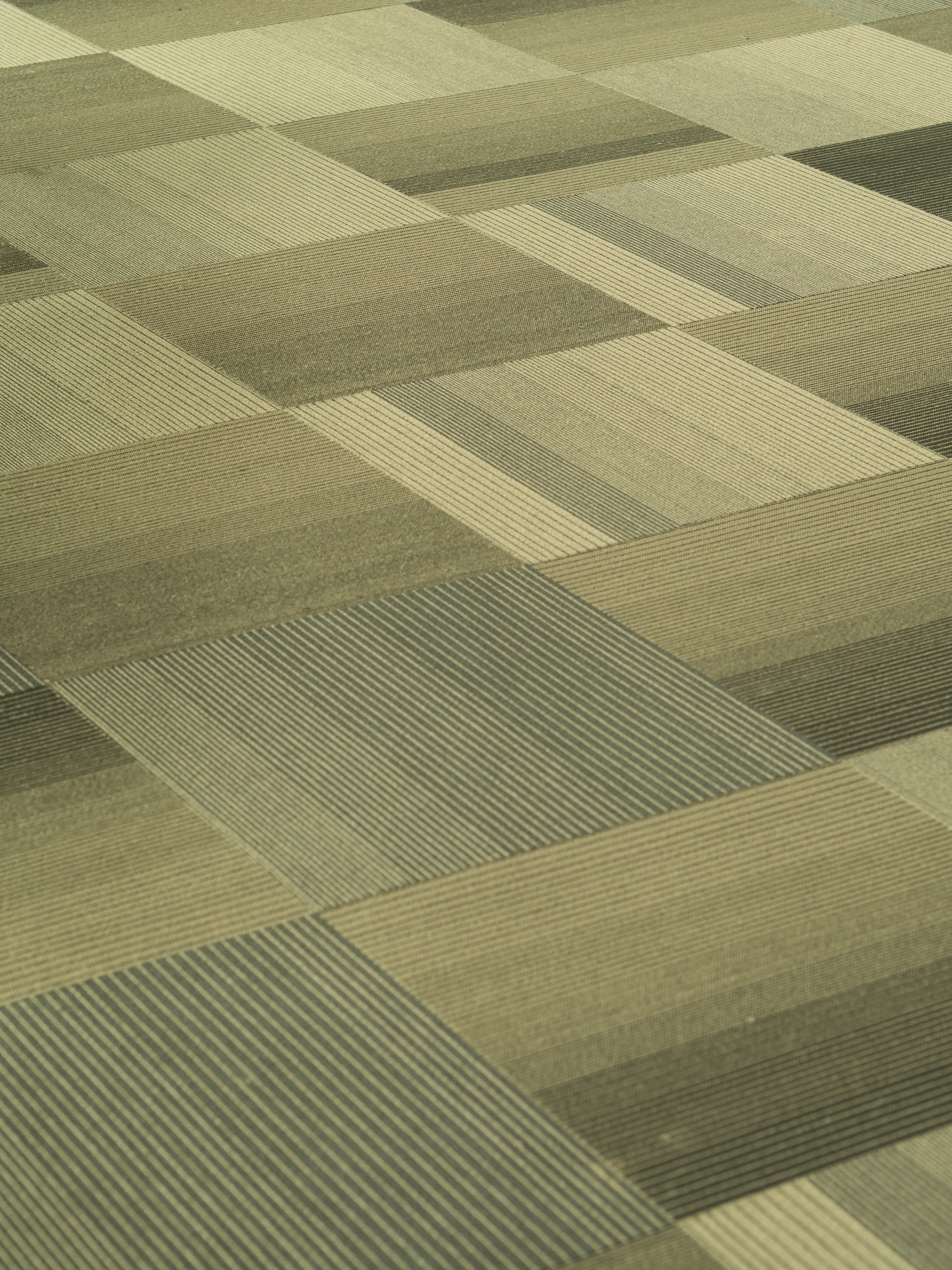 Tiles Carpet With Light Brown Stripes